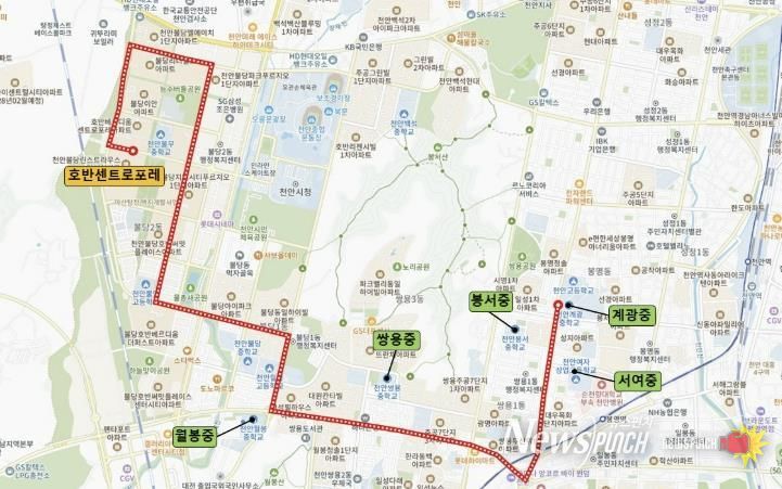 불당동지역 학생노선 신설