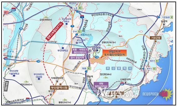 센텀2지구 도시첨단산업단지 위치도