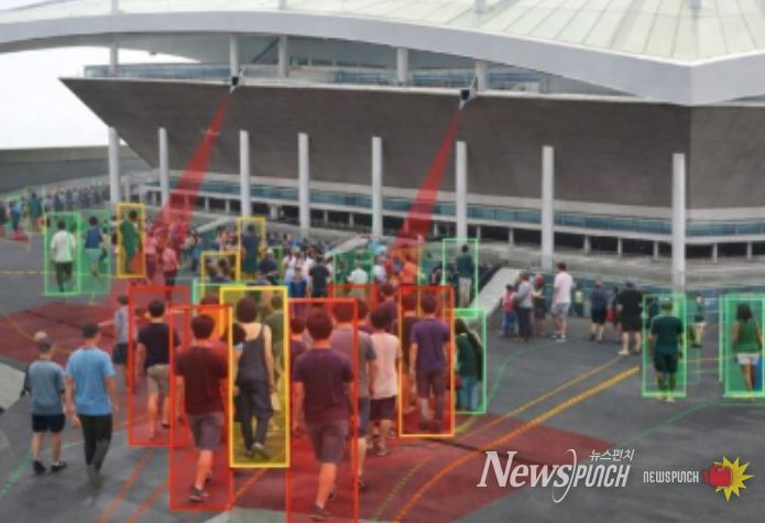 라이다(LiDAR) 센서 기술 활용 밀집도 분석 예시