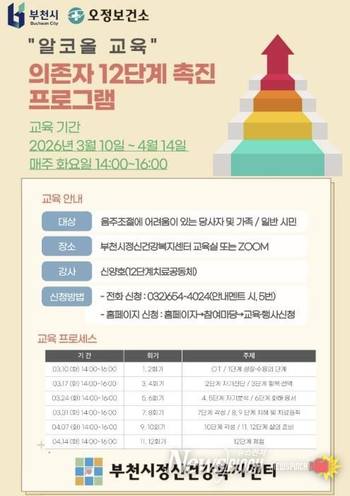 ‘의존자 12단계 촉진’교육 홍보 포스터