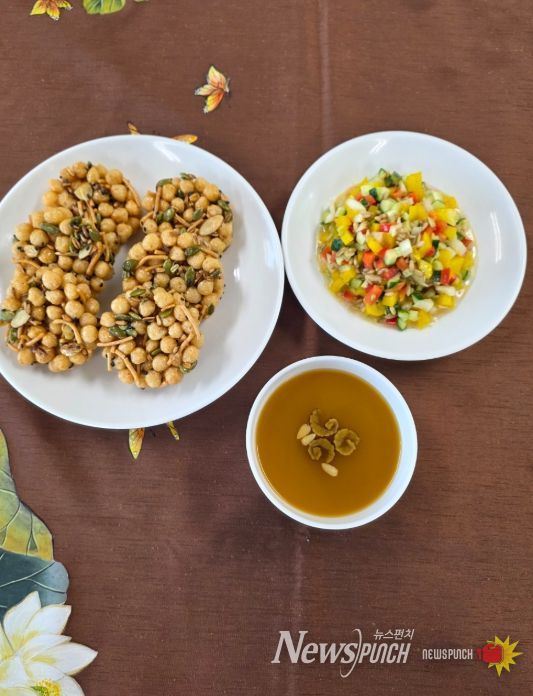 강진 쌀귀리를 활용해, 레시피로 만든 요리.