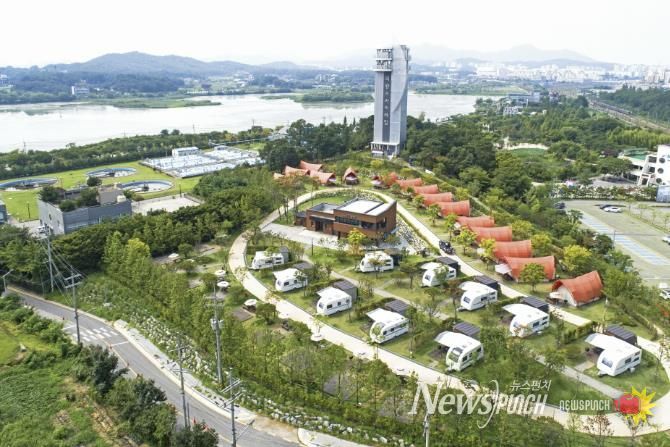 의왕 왕송호수캠핑장 3월 임시 휴장...글램핑 텐트 전면 교체