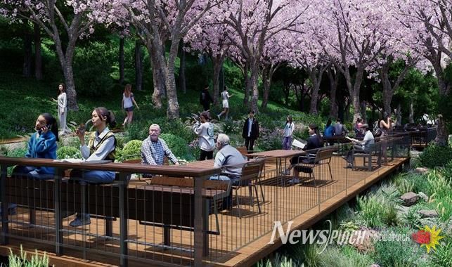 관악산 난향숲길지구 생활밀착형 공원조성사업 조감도(담소마당)