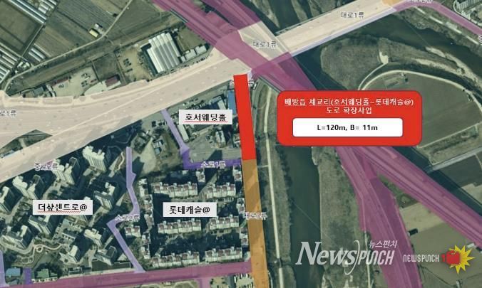 배방 소로 3-37호 위치도