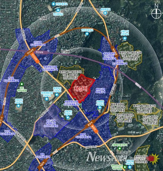 위치도 (은평구 불광동 248번지 일대)