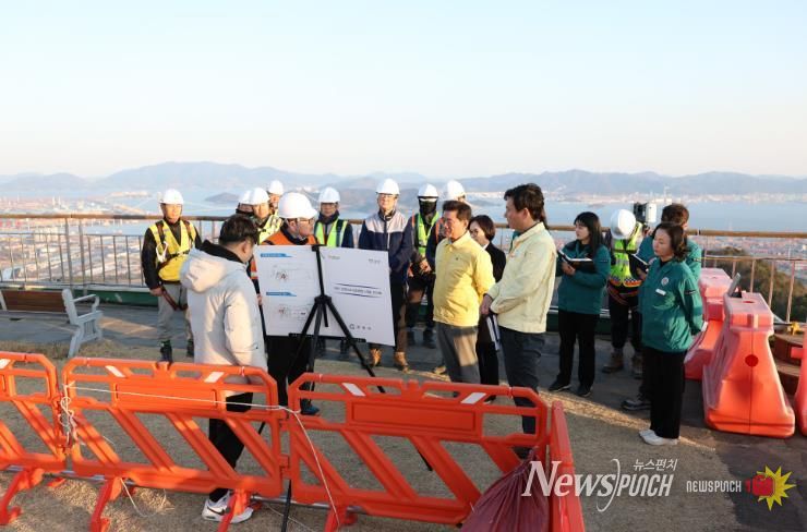 광양시 구봉산 명소화(체험형 조형물) 사업 현장 점검 홍보소통실(현장사진)