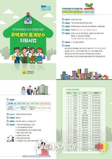 나주시가 관내 국민기초생활수급자를 대상으로 주택 중개보수 수수료를 지원한다.