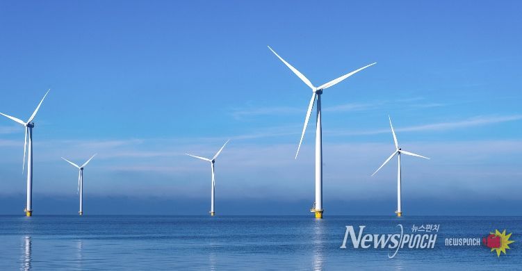 해상풍력 단지 조감도