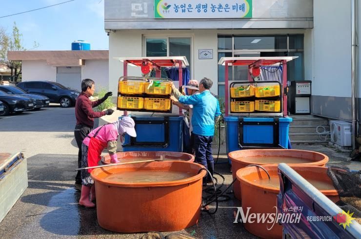 벼 종자 온탕소독 지원