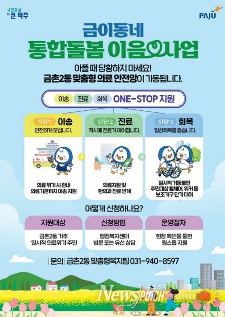 파주시 금촌2동, '맞춤형 보조기구 지원'으로 복지 사각지대 주민 일상 회복 돕는다