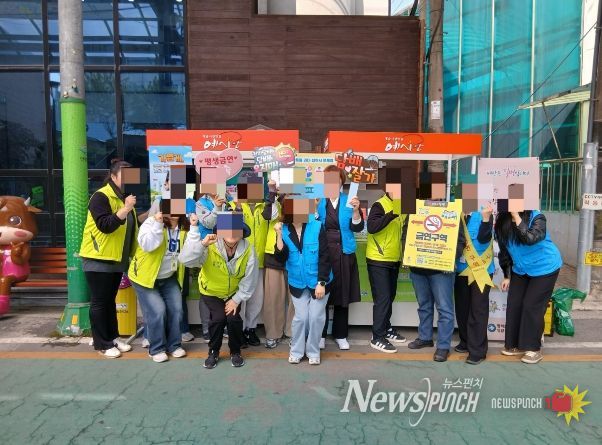 평택시 안중전통시장에서 '노담․비만예방' 합동 건강 캠페인 실시