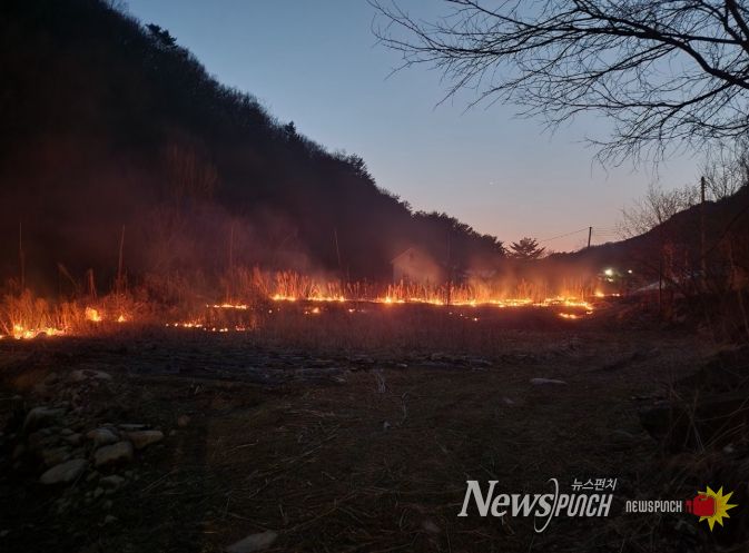 산림 인접 지역 불법 소각 행위 7건 과태료 부과