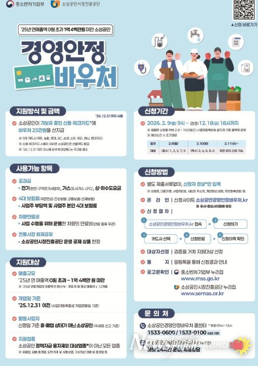 2026년 소상공인 경영안정 바우처 포스터