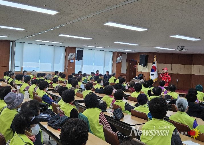 김천시 노인대학원생 대상 산불 예방 교육 실시