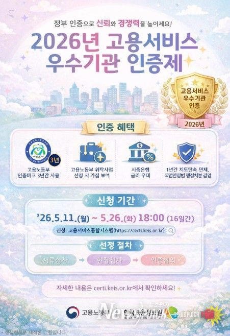2026년 고용서비스 우수기관 인증제 포스터
