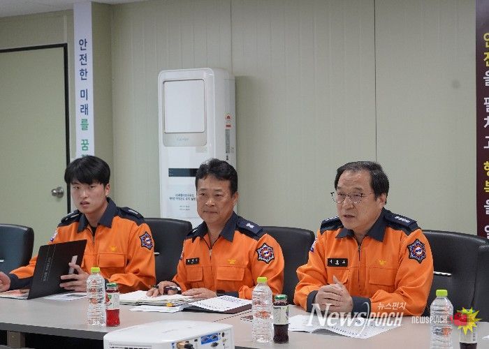 여수소방서, 대형공사장 화재안전 강화 위한 현장 점검 실시