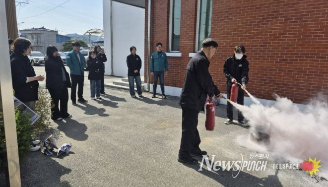 상주시 모동면, 산불예방 및 소화기 사용 교육 실시